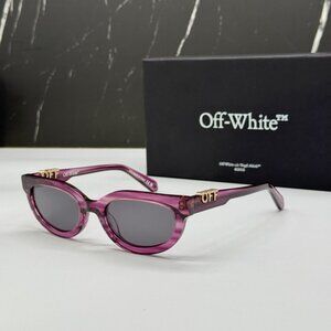NEW OFF-WHITE OERI13D SPARKS 3707 SUNGLASSES WOMEN ROUND PINK EYEWEAR